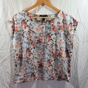 Forever 21 Floral Blouse - Blue and Pink